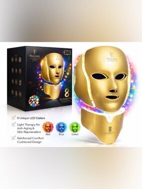 Predire 8 Element Skin Rejuvenation LED Face & Neck Mask With EMS ~ Retail $8000